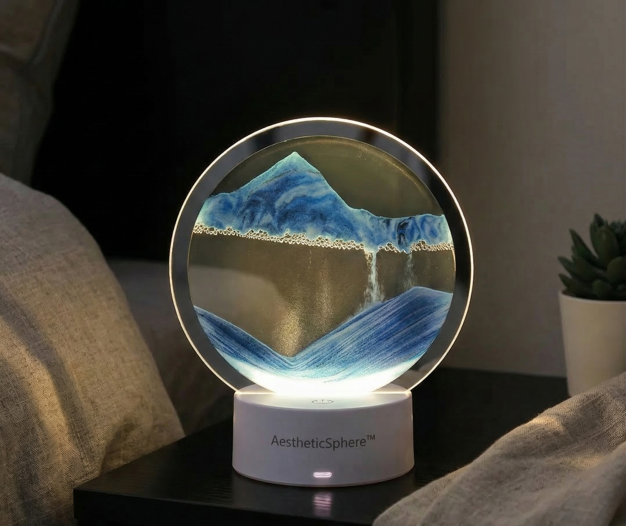AestheticSphere™ | Interactive Kinetic Sand Art & LED Lamp